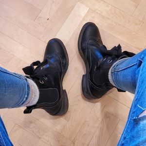 Leather Ankle Boots with Vibram soles